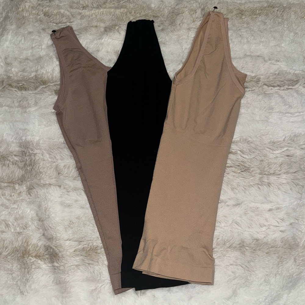Bundle of 3 skinny girl body shaping slimming tank tops (577)